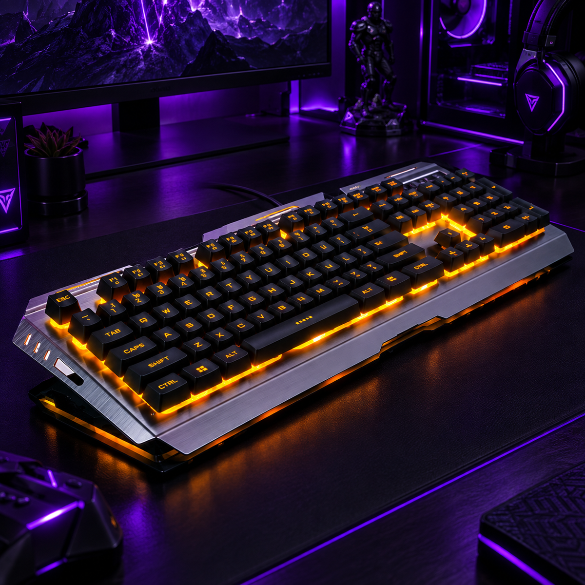 Wired gaming keyboard and mouse